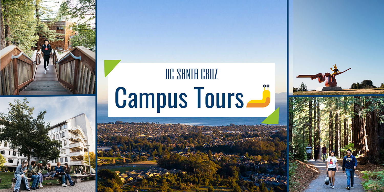 graphic with photos of campus that says "General Walking Tours"